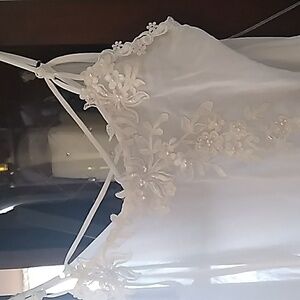 Womens private luxuries nightie  lingerie white embellished short sz m